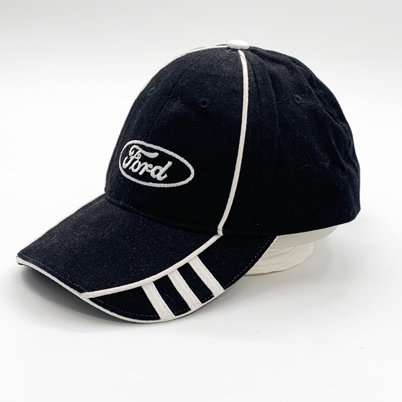 Ford Accessories Ford Trucker Hat Baseball Cap Three Stripes Black